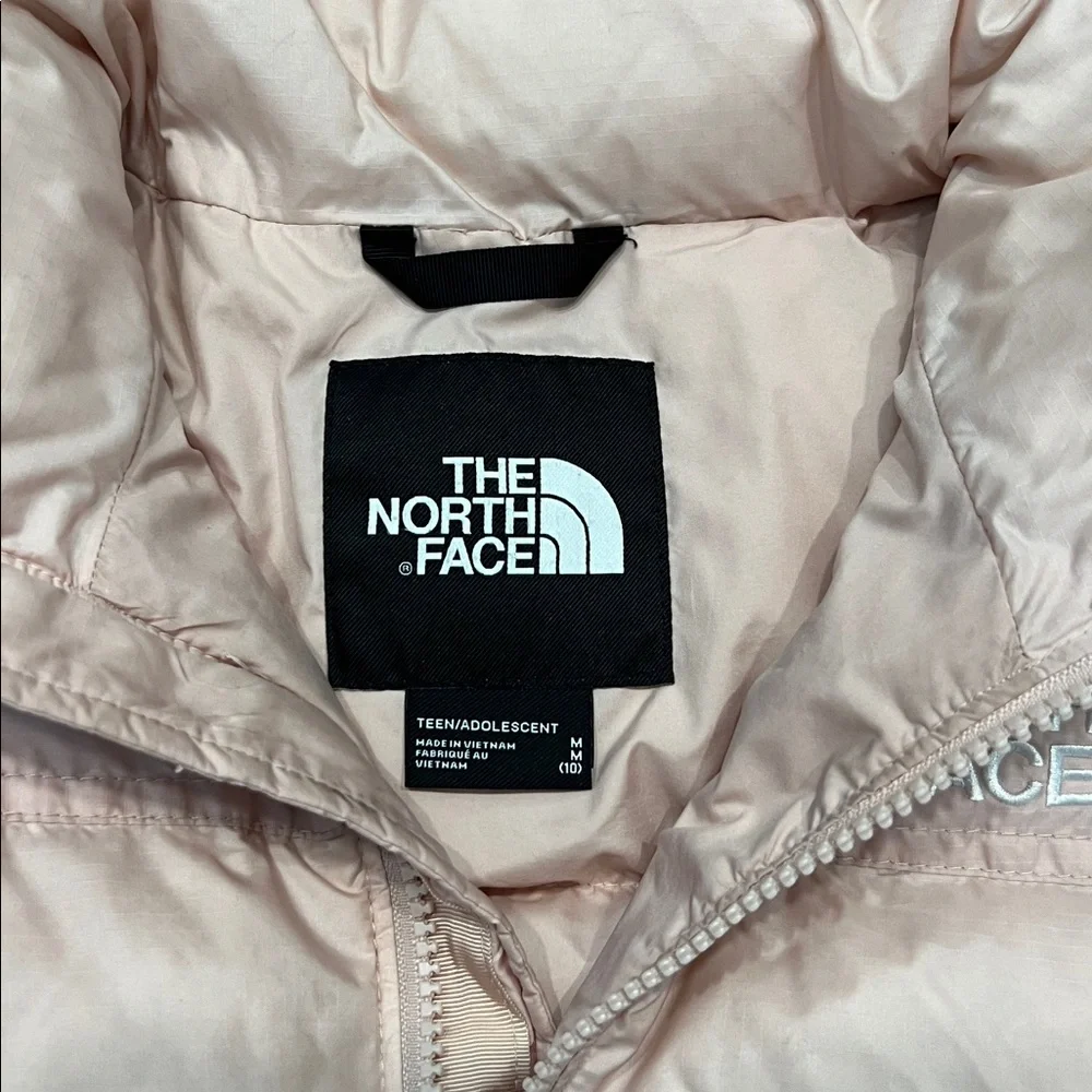 The North Face Retro Nuptse Jacket 700 Down in Pink Moss Size Medium (10-12)